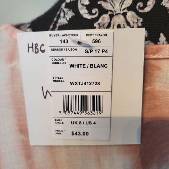 Missguided Tie-Dye Cropped Sweatshirt-WHITE-UK 8/US 4 - Picture 6 of 7